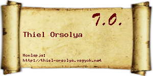 Thiel Orsolya névjegykártya
