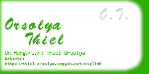 orsolya thiel business card